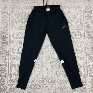 Men's Nike Dri Fit Joggers DA2800 Black & White Front Zip Pockets Size Small